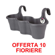OFFERTA 10 FIORIERA CORSICA EASY HANGER TRIO ANTHRACITE