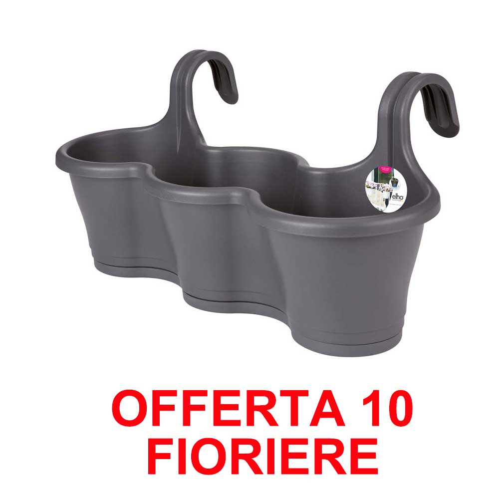OFFERTA 10 FIORIERA CORSICA EASY HANGER TRIO ANTHRACITE