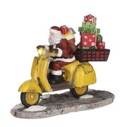 BABBO NATALE IN VESPA ILLUMINATO - L10XW5XH8CM
