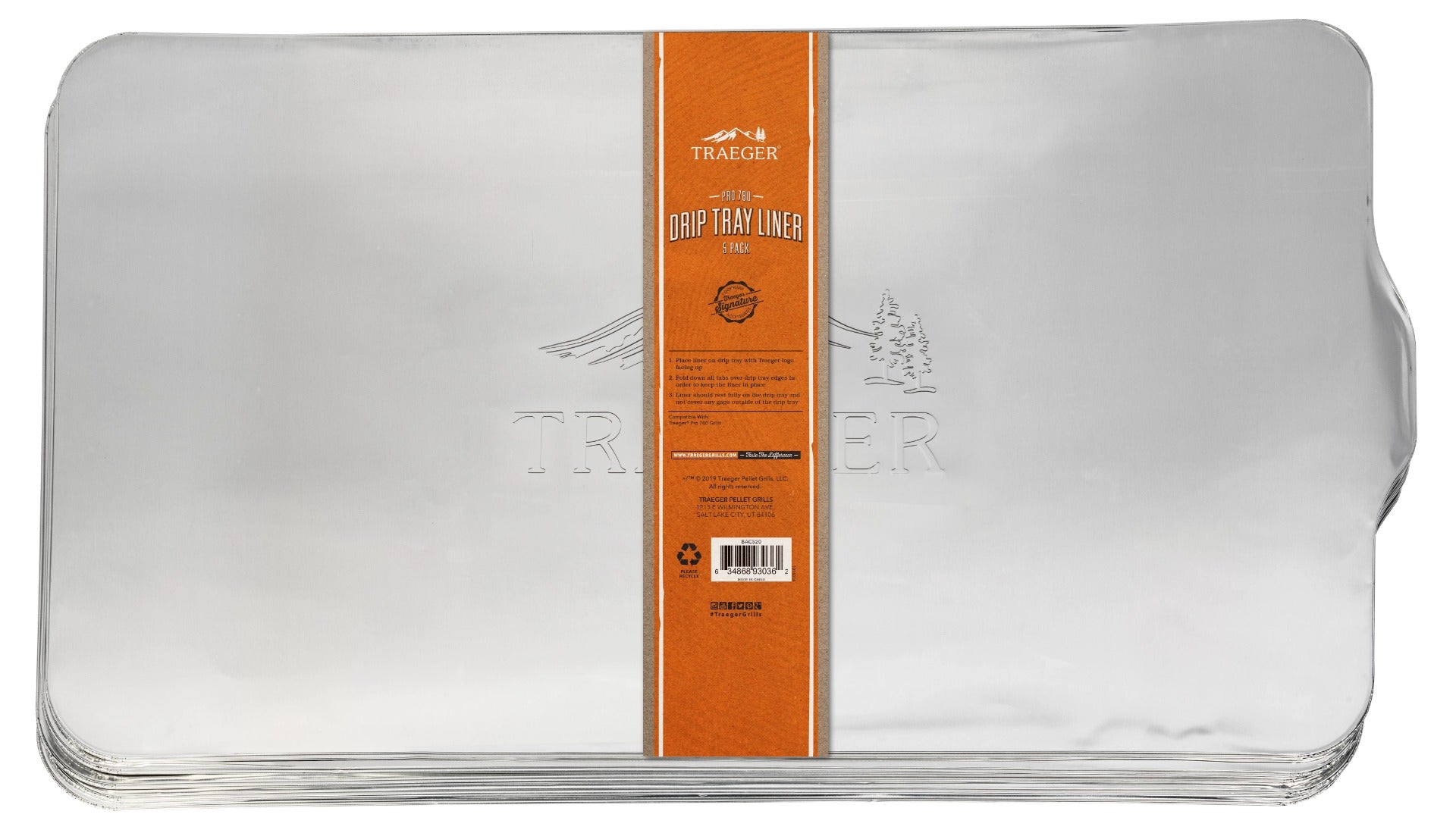 DRIP TRAY LINER FODERE VASSOI RACCOGLI GOCCE 5PZ PER BARBECUE PRO 780 TRAEGER