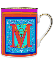 MUG IN PORCELLANA 8,5 X 10,5 CM, LETTERA M - ORTIGIA