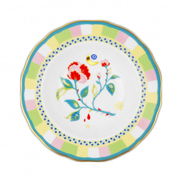 PIATTO FONDO IN PORCELLANA, CON FIORE, MAMMA MIA