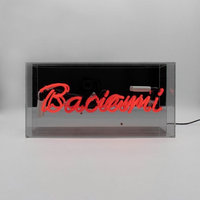 INSEGNA LUMINOSA NEON SCRITTA BACIAMI