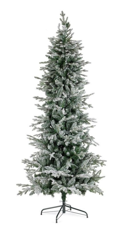 Albero di Natale Slim Cooper, 180 cm (D86 cm), Verde innevato – 666 rami