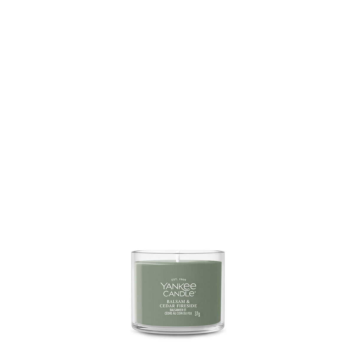 Candela Votive Balsam & Cedar Fireside 37g Verde Yankee Candle