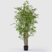 BAMBOO ARTIFICIALE CON VASO H150CM VERDE