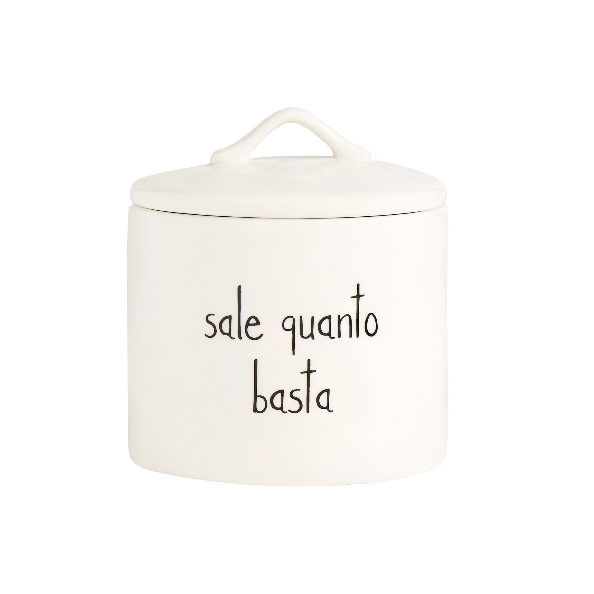 Barattolo in gres Sale quanto basta D 12 x 12,9 cm Bianco SIMPLE DAY