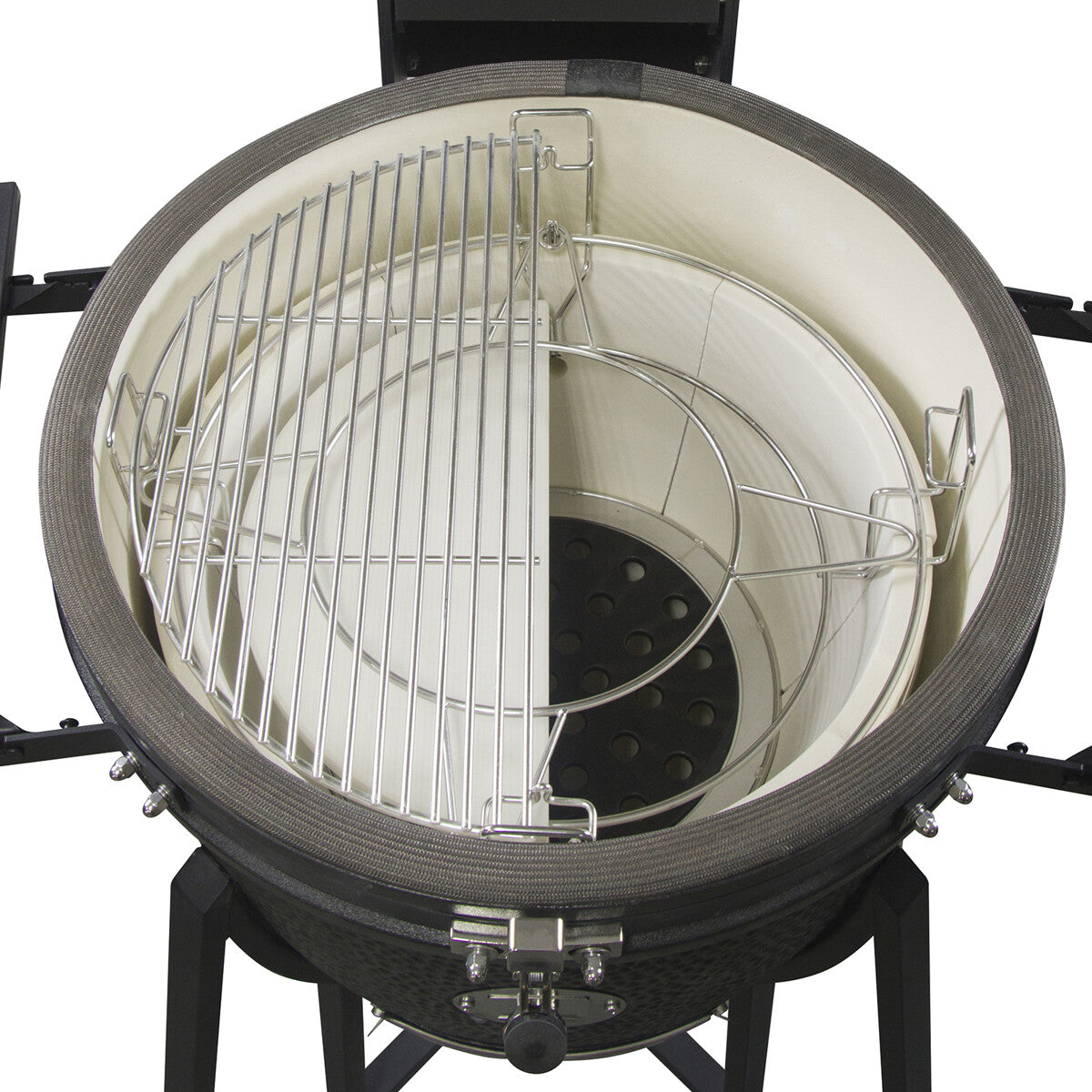 Barbecue a Carbone Ember Kamado Classic L Nero Opaco con Carrello GRLLR
