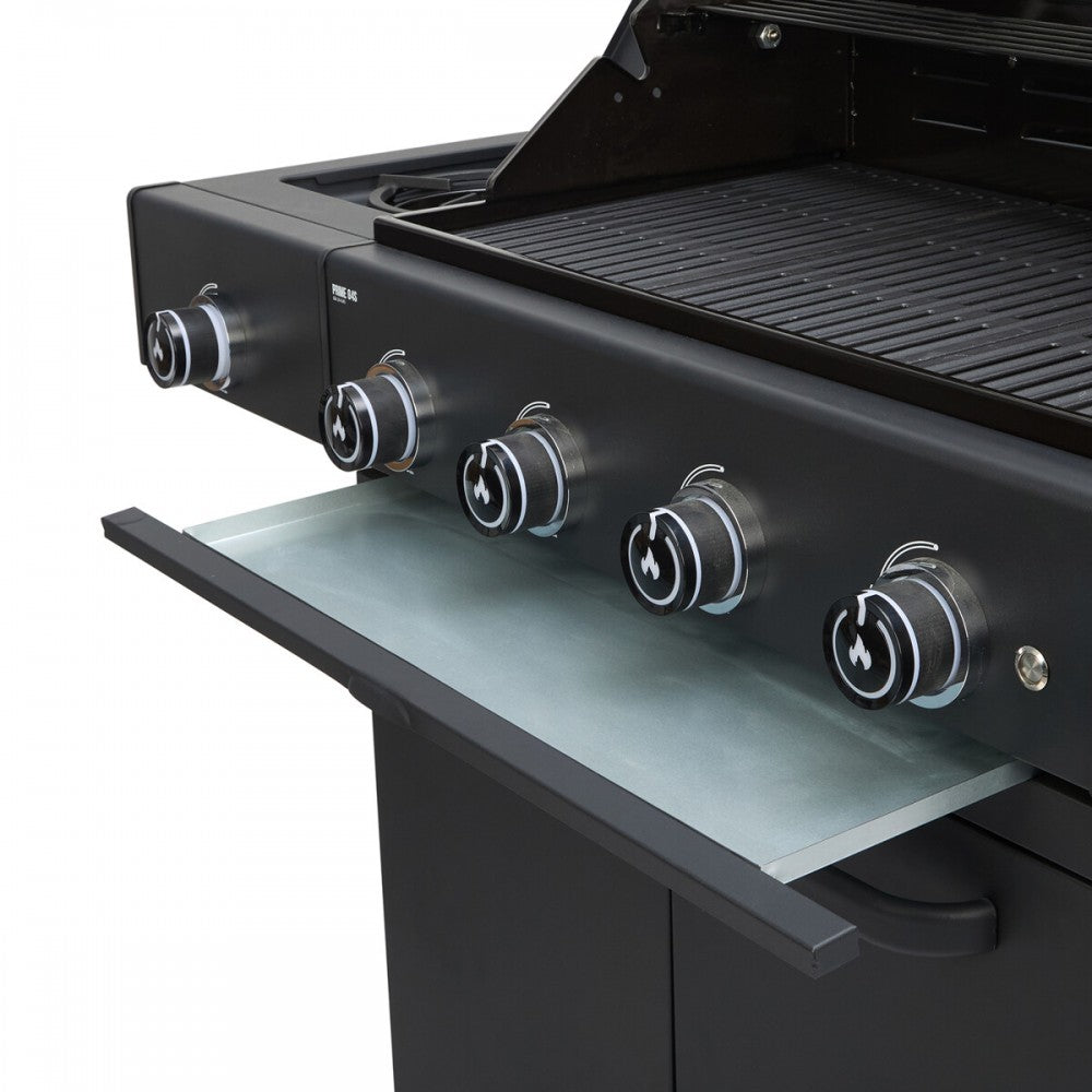 Barbecue a Gas Prime G4S 4 Fuochi 138x54x117.5 cm Nero GRLLR
