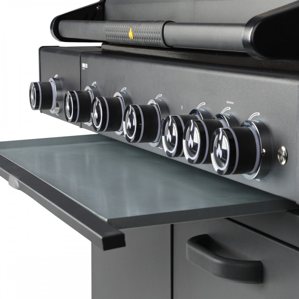 Barbecue a Gas Prime G5S 5 Fuochi 62kg Nero GRLLR