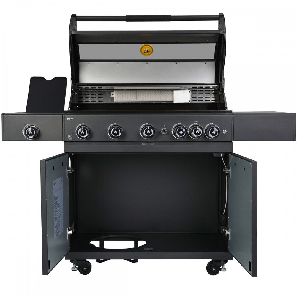 Barbecue a Gas Prime G5S 5 Fuochi 62kg Nero GRLLR
