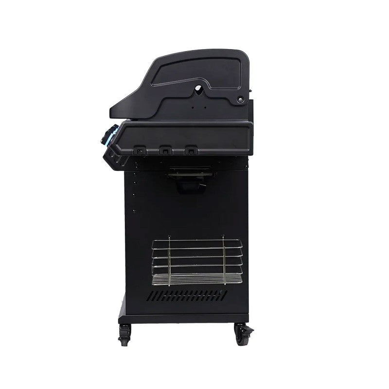 Barbecue a gas 153x64x119 cm Nero Opaco SANTOS S-418 PRO BLACK MATTE CON COPERTURA OMAGGIO
