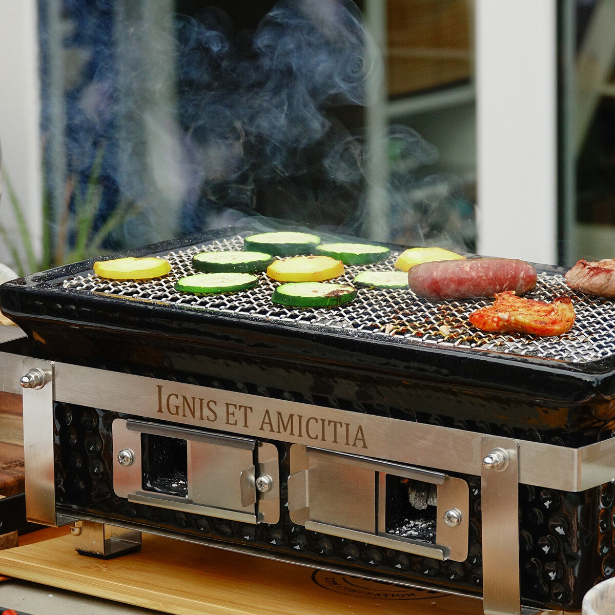 Barbecue da Tavolo Shichirin Osaka 52,5x31x16 cm Nero GRLLR
