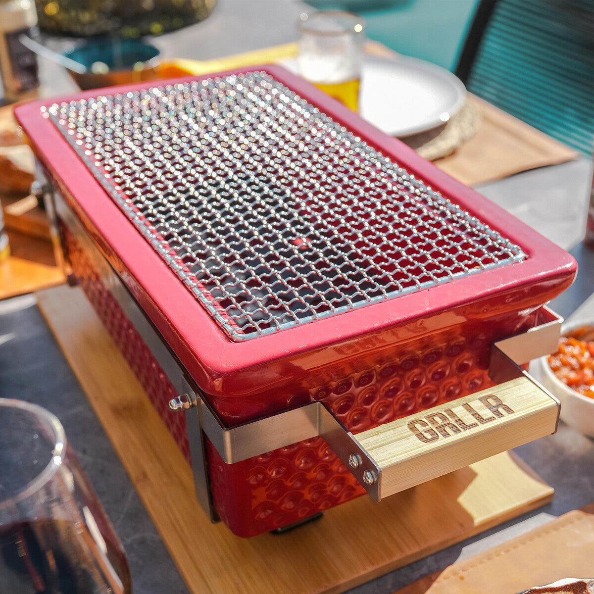Barbecue da Tavolo Shichirin Osaka 52,5x31x16 cm Rosso GRLLR