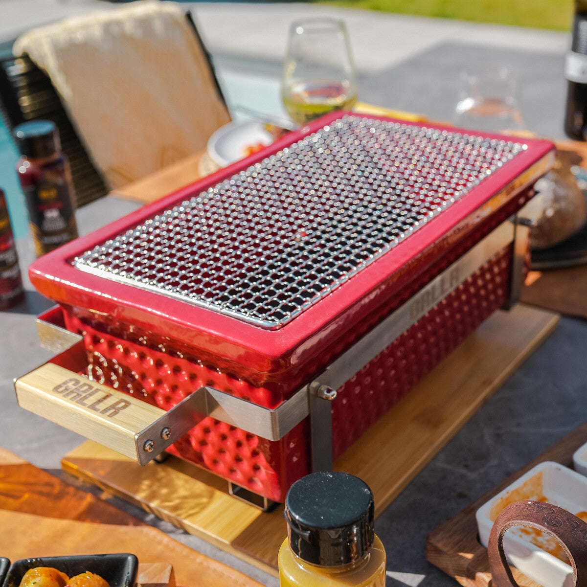 Barbecue da Tavolo Shichirin Osaka 52,5x31x16 cm Rosso GRLLR