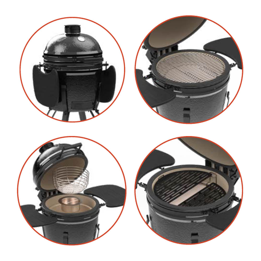 BARBECUE A CARBONELLA KAMADO KAMAL 2.0 XL NERO