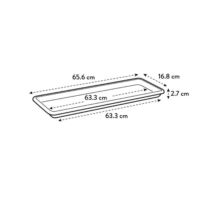 Sottovaso per fioriera Barcelona 70cm Antracite Elho