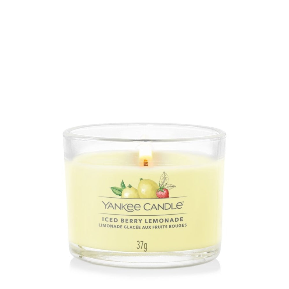CANDELA VOTIVE IN VETRO SINGOLA ICED BERRY LEMONADE