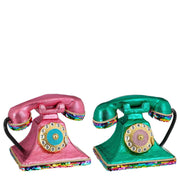 Mica Decorations Decorazione natalizia Telefono 22 x 16 x 18 cm, rosa e verde Assortito
