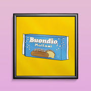 OFFERTA CORNICE E POSTER BUONDIO MOLLAMI 20X20CM