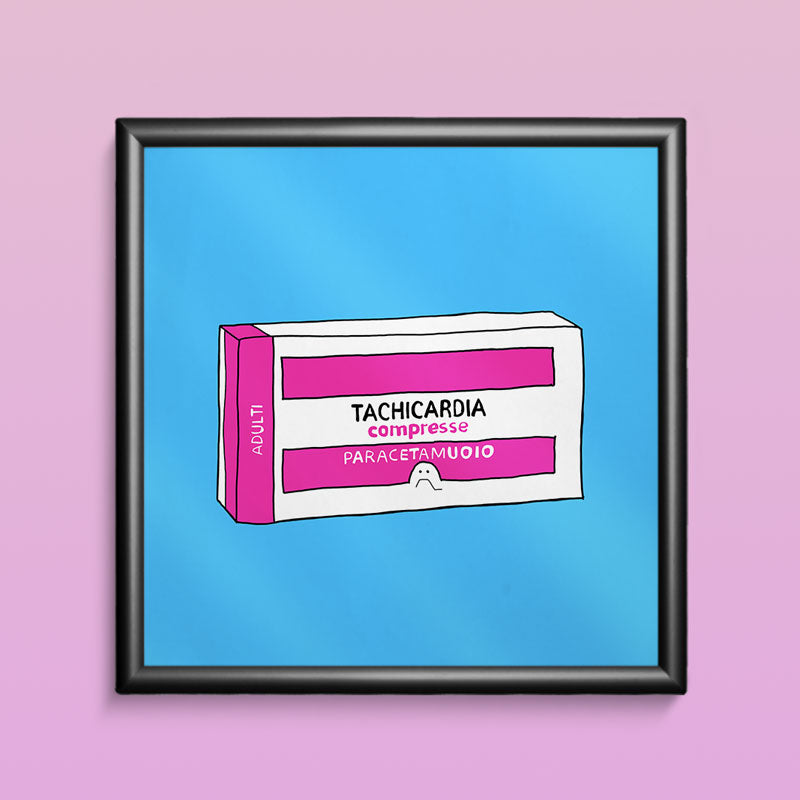OFFERTA CORNICE E POSTER TACHICARDIA 20X20CM