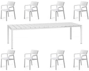 OFFERTA TAVOLO RIO 210/280 CON 8 POLTRONE TRILL BIANCO