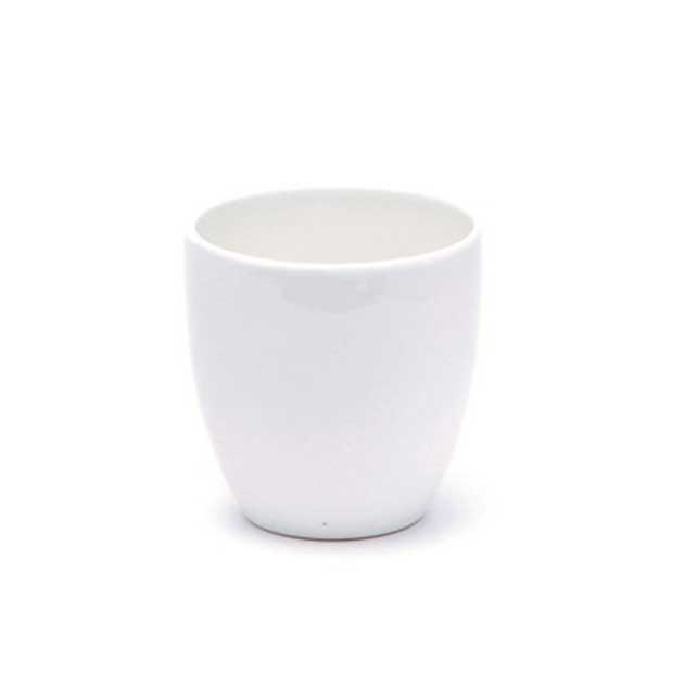 PORTAVASO CERAMICO BIANCO PER ORCHIDEE H11,5 DMAX 11CM