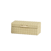 BAULE BIANCO RETTANGOLARE CON CHIUSURA ORO