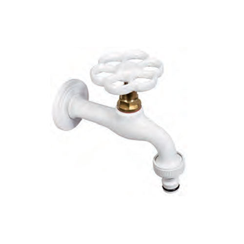 RUBINETTO COLORATO OTTONE BIANCO 1/2