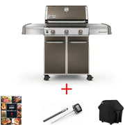 OFFERTA GENESIS E-310 SMOKE GREY + CUSTODIA + TERMOMETRO + LA BIBBIA DEL BBQ