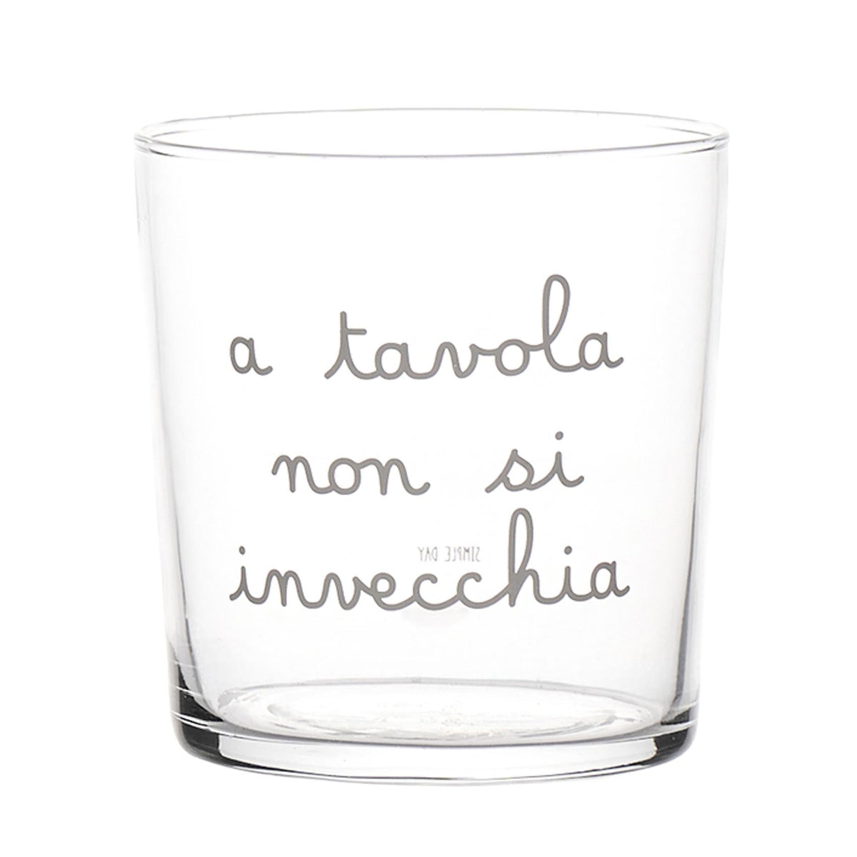 Set 6 Bicchieri Acqua A Tavola Non Si Invecchia 35,5cl Simple Day