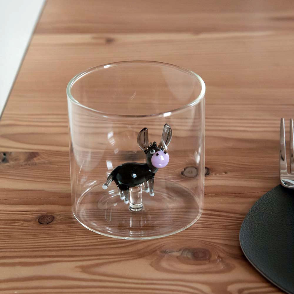 BICCHIERE IN VETRO BOROSILICATO 250ML ASINO