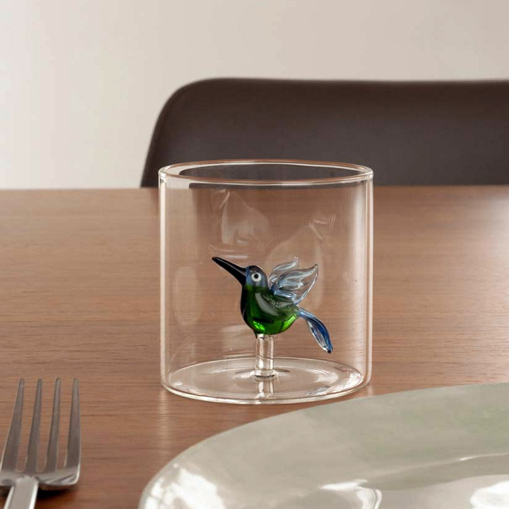 BICCHIERE IN VETRO BOROSILICATO 250ML COLIBRI