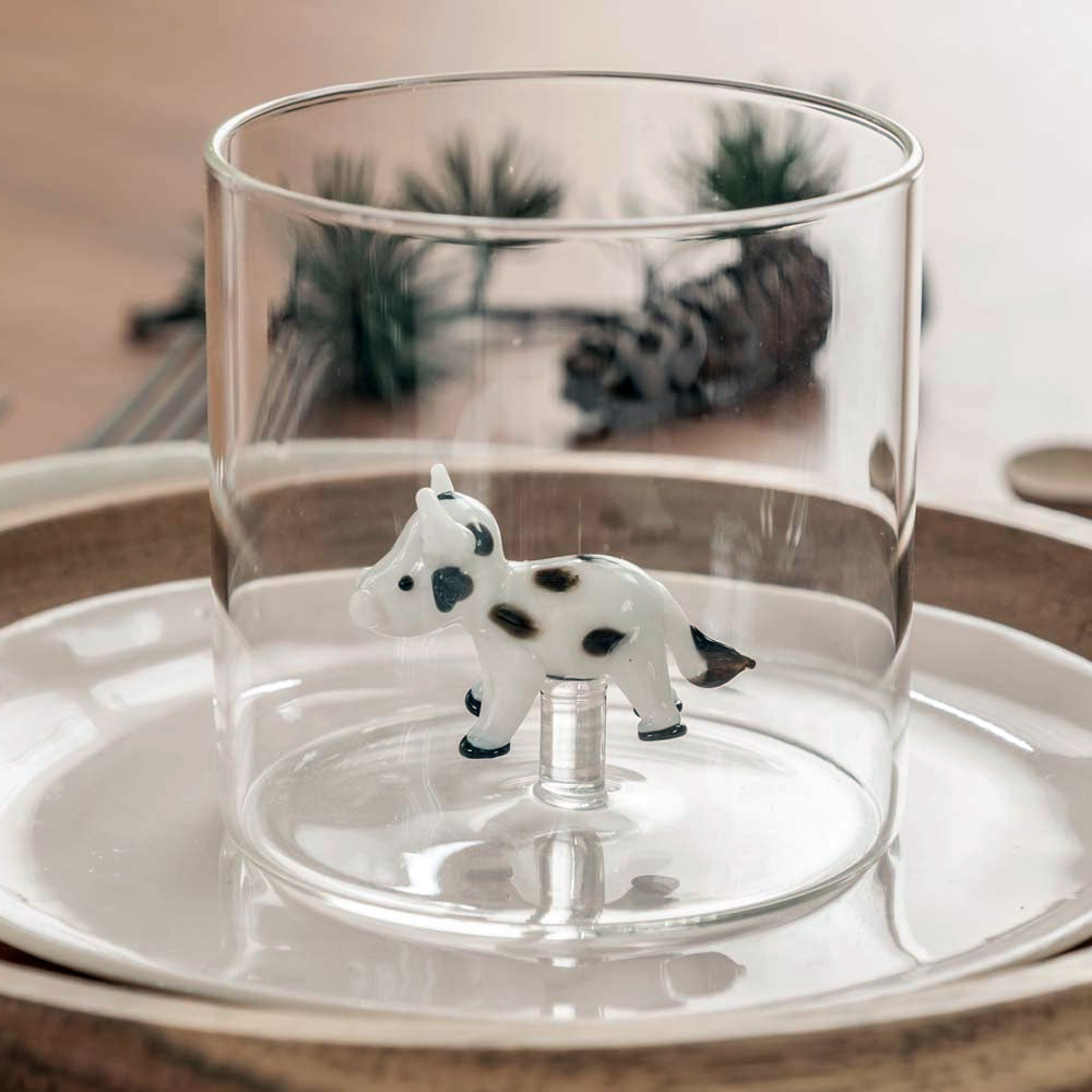 BICCHIERE IN VETRO BOROSILICATO 250ML MUCCA