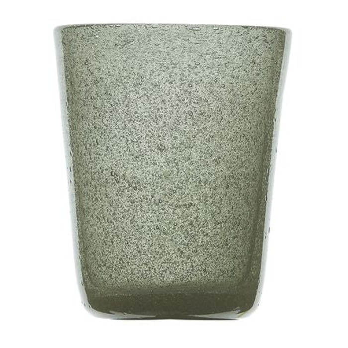 BICCHIERE IN VETRO SOFFIATO GRIGIO