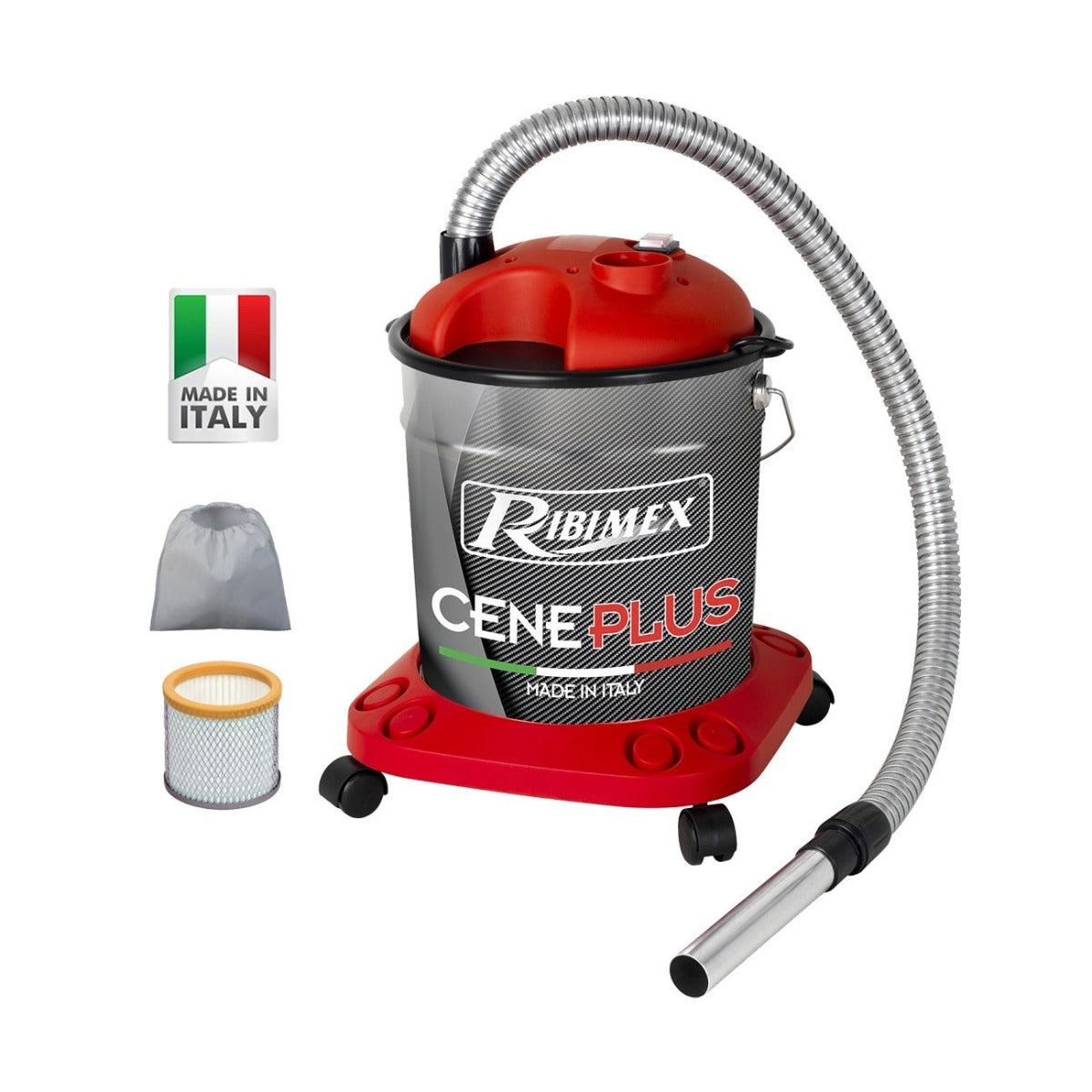 BIDONE ASPIRACENERE RIBITECH ELETTRICO CENEPLUS 950W CON SOFFIATORE