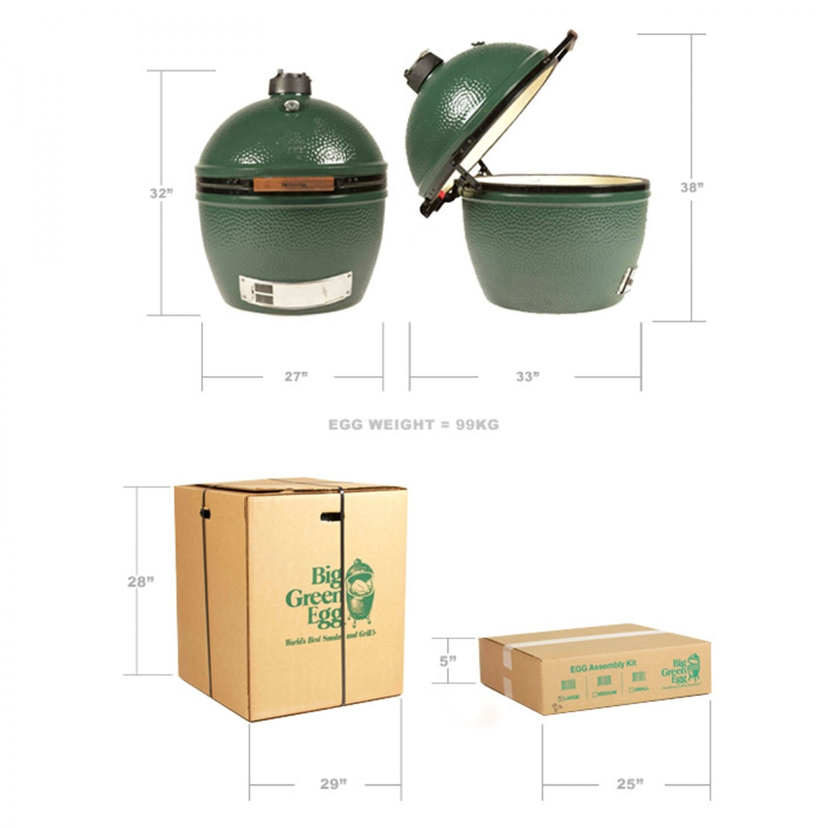 BARBECUE BIG GREEN EGG XLARGE Ø 61 CM