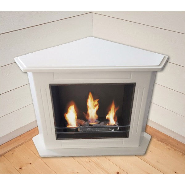 CAMINETTO ANGOLARE DONATELLO A BIOETANOLO 3 KW BIANCO GMR