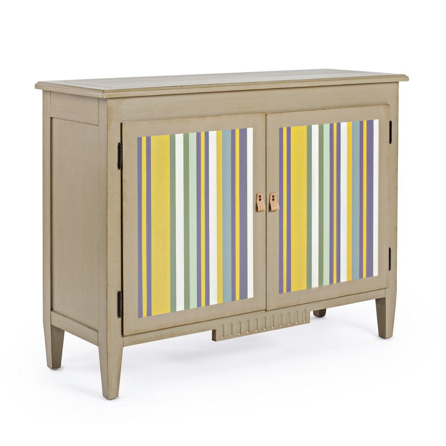CREDENZA MORITZ CON 2 ANTE TORTORA CON DECORAZIONE 110X40X86 CM