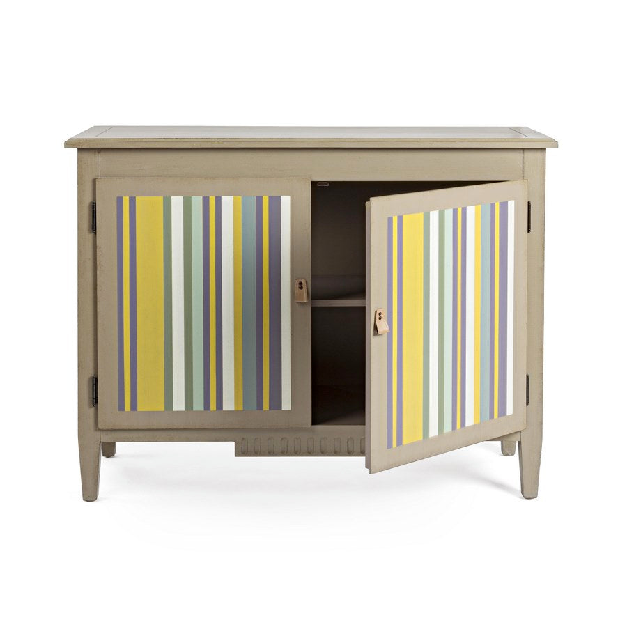 CREDENZA MORITZ CON 2 ANTE TORTORA CON DECORAZIONE 110X40X86 CM