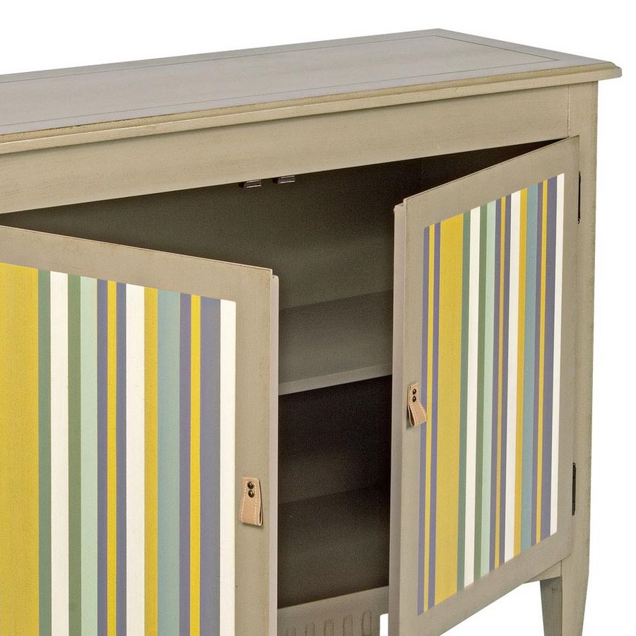CREDENZA MORITZ CON 2 ANTE TORTORA CON DECORAZIONE 110X40X86 CM
