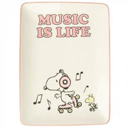 Svuotatasche in porcellana Snoopy Music is Life Peanuts 16x22 cm BLOGO DESIGN