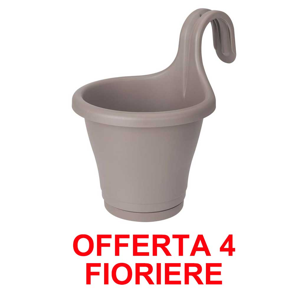 OFFERTA 4 FIORIERA CORSICA EASY HANGER SINGLE TAUPE