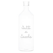 Bottiglia Tutti A Tavola 1,4 litri D 9,5 cm x 29 cm decoro bianco Simple Day