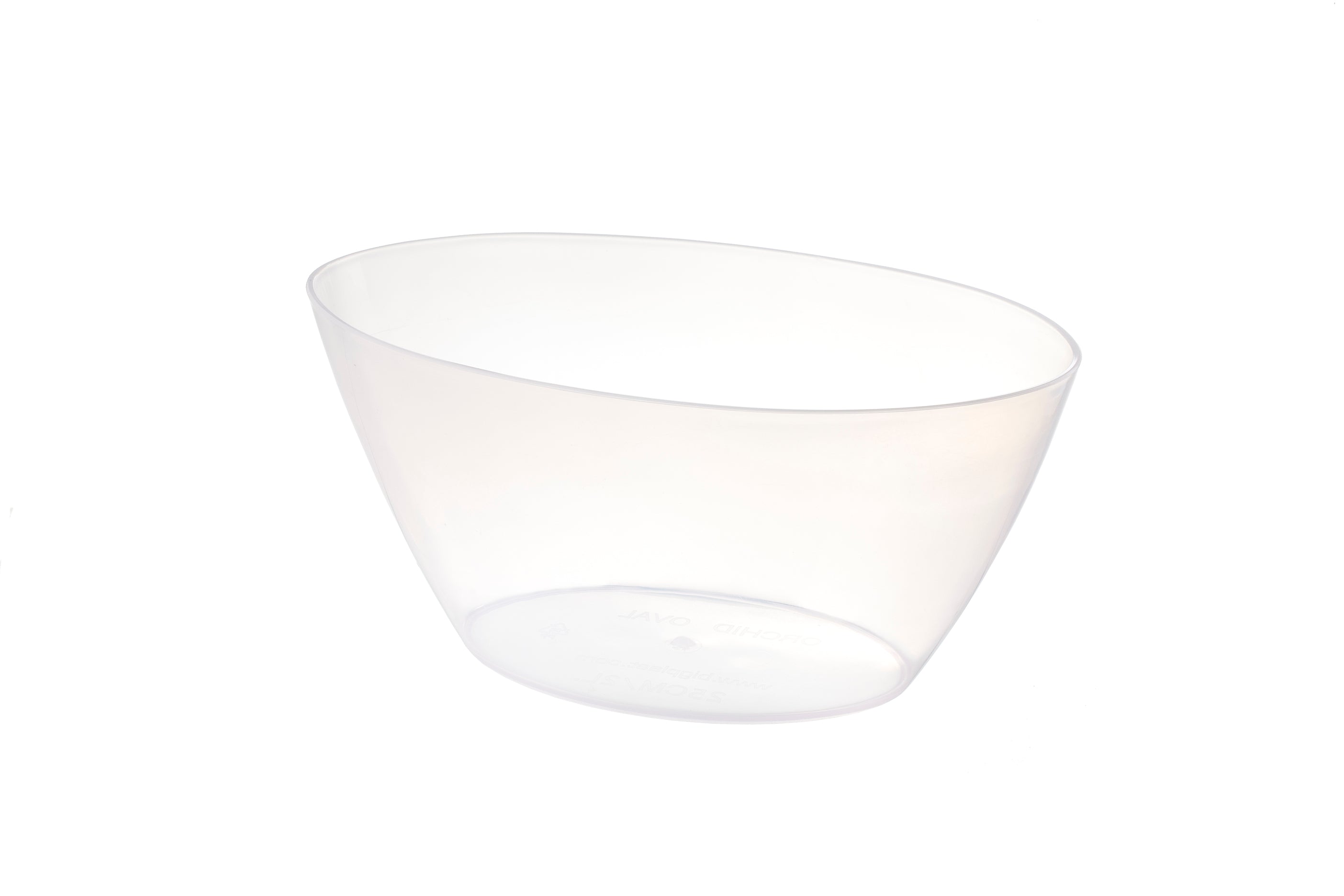 Vase ovale en cristal clair 25 cm, couleur au choix