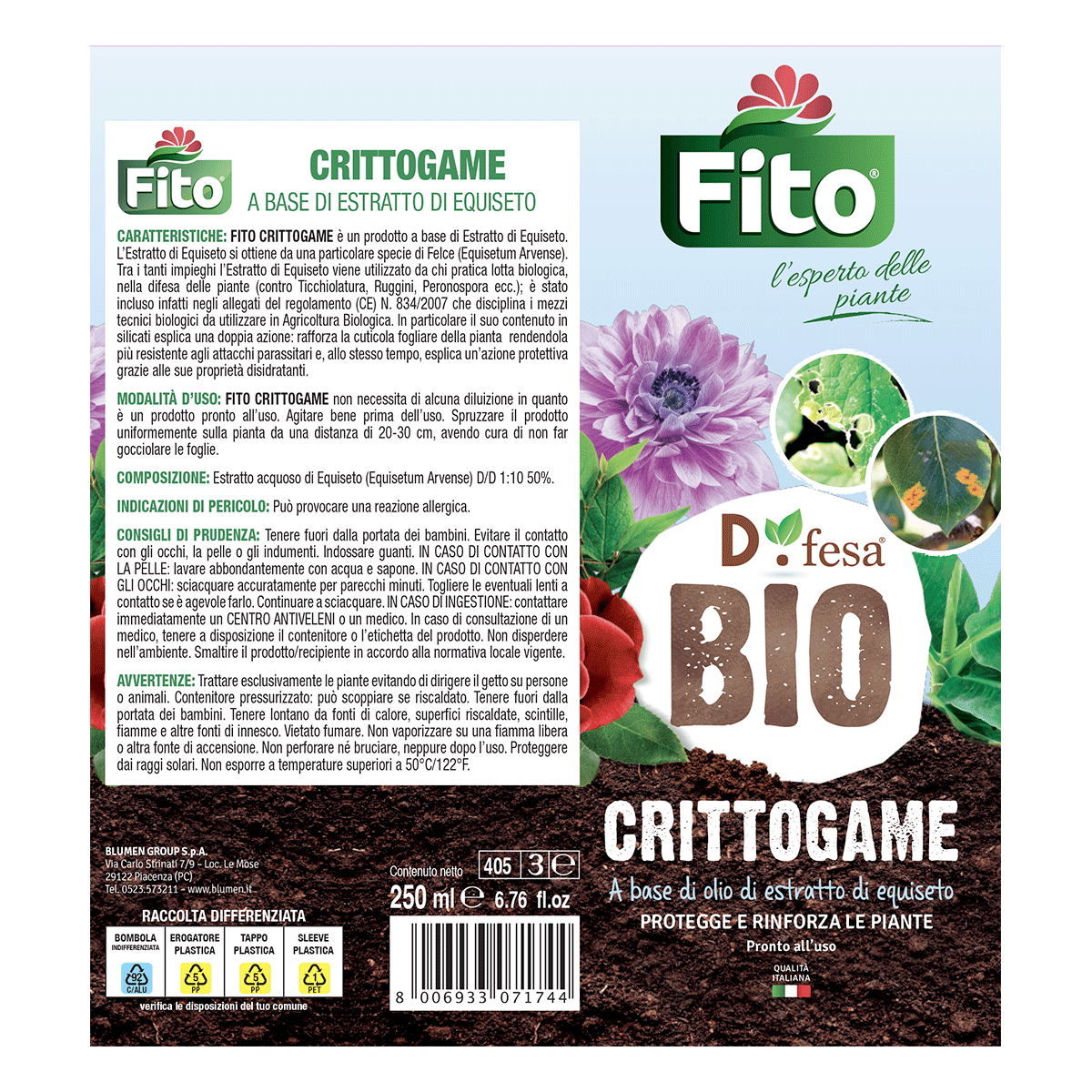 FITO CRITTOGAME SPRAY NO GAS 250ML