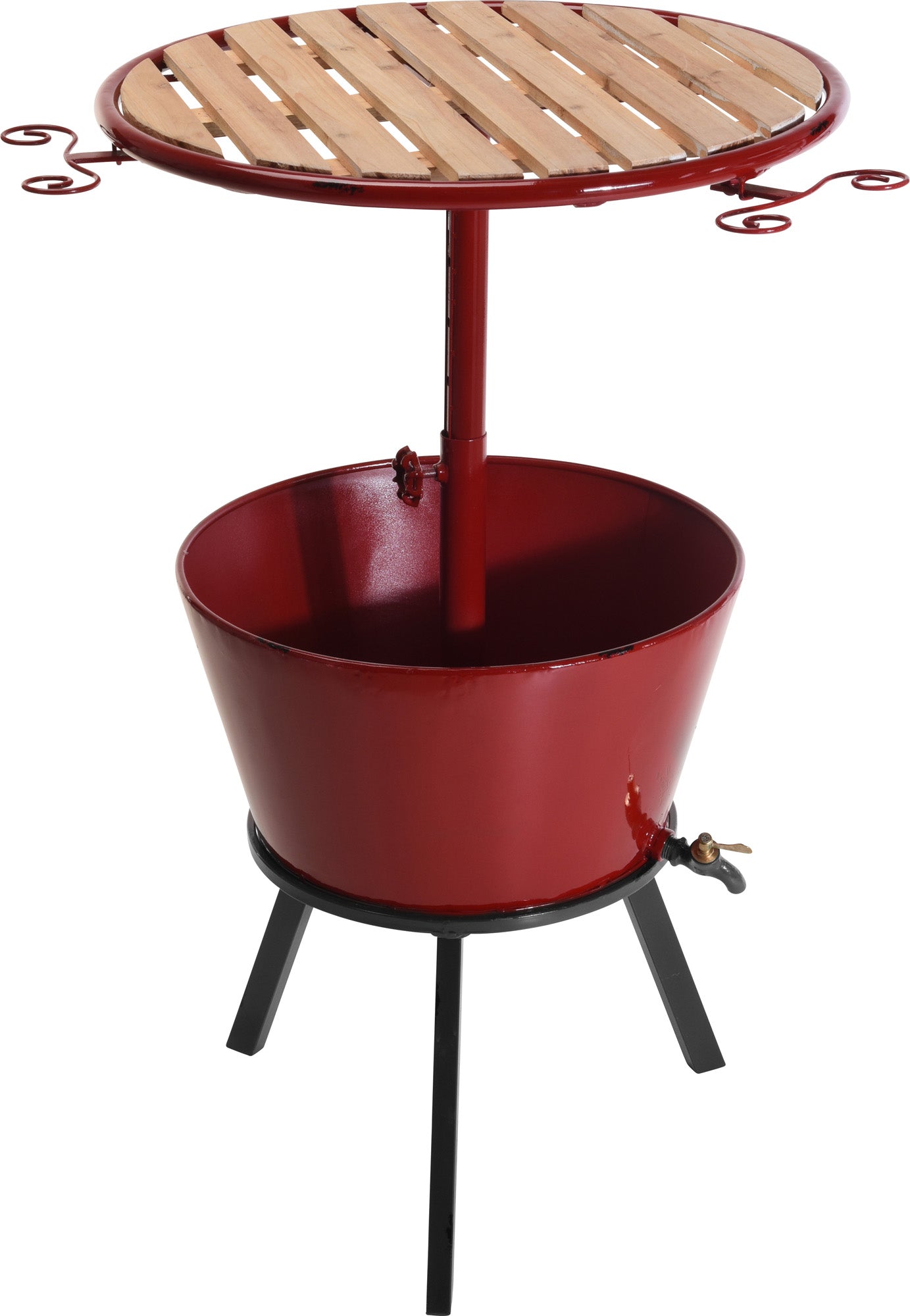TAVOLINO+BAR CON RUBINETTO 66X111 CM ROSSO