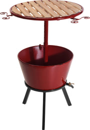 TAVOLINO+BAR CON RUBINETTO 66X111 CM ROSSO