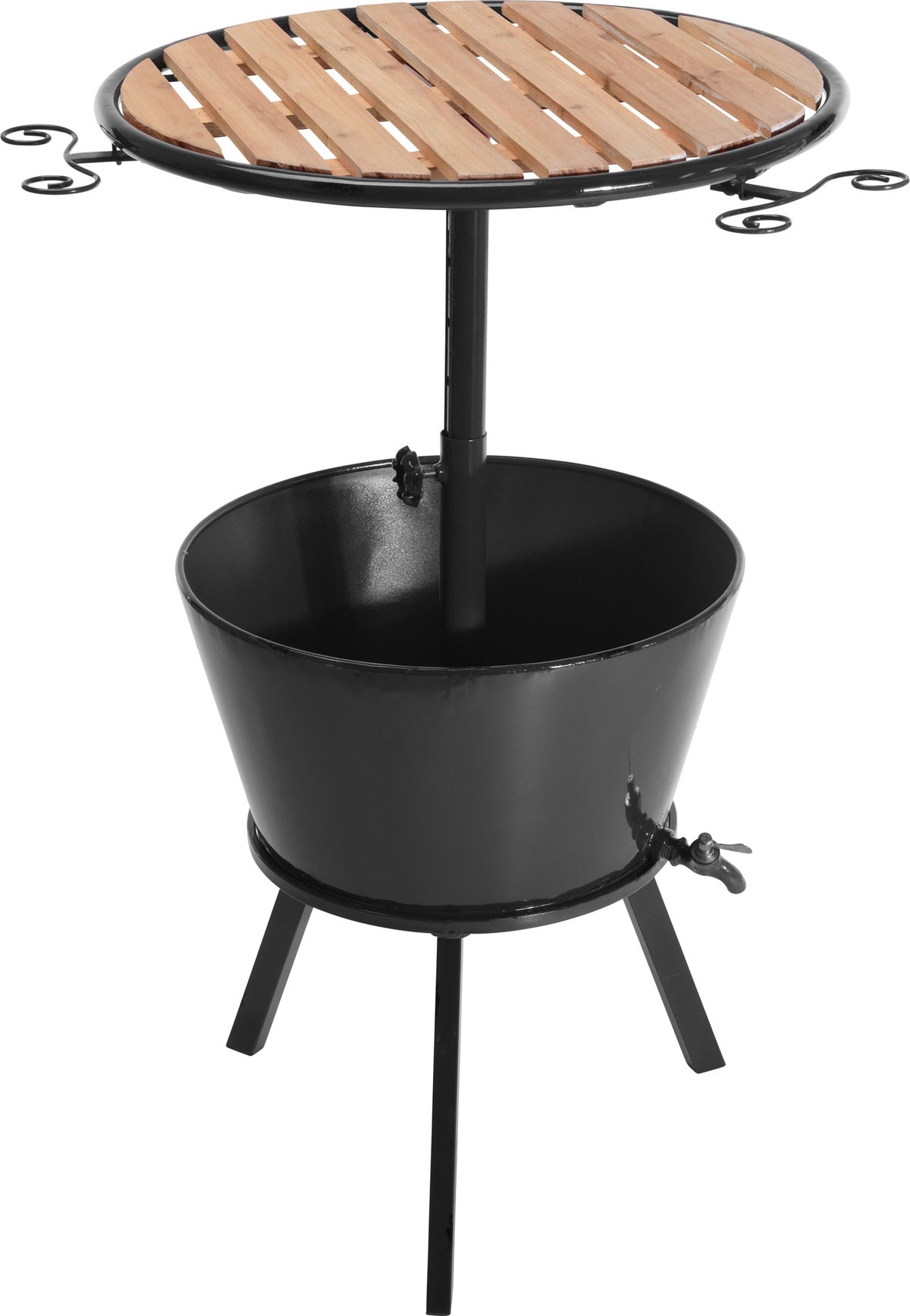 TAVOLINO+BAR CON RUBINETTO 66X111 CM NERO