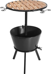 TAVOLINO+BAR CON RUBINETTO 66X111 CM NERO